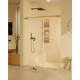 thumbnail image 2 of 60" W x 72‘’/76" H Frameless Sliding Shower Door, Frameless Shower Door, Shower Glass Door with 8/10mm Tempered Glass & Stainless Steel Handle, 2 of 8
