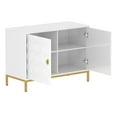 thumbnail image 6 of Boyel Living 2 Doors Accent Sideboard Buffet Cabinet, White Storage Cabinet with Shelf, Console Cupboard for Kitchen Living Room, 6 of 8