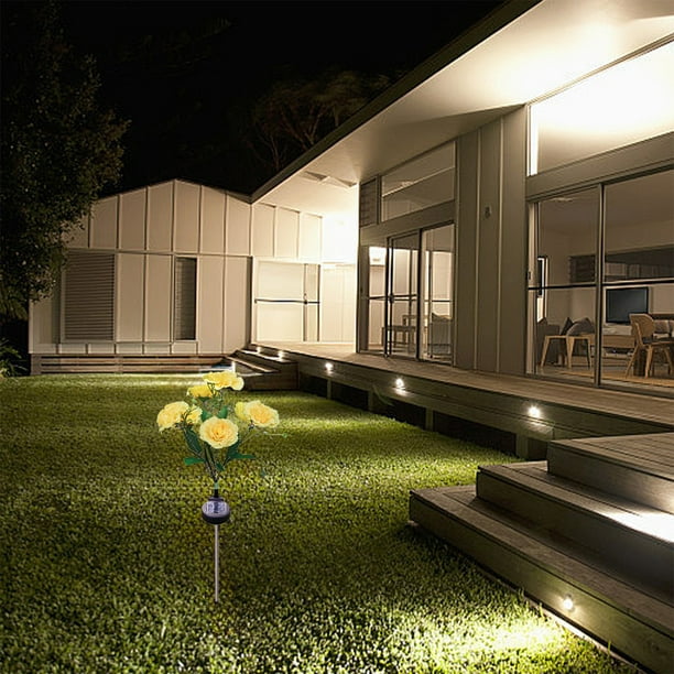 Luces Solares LED Decorativas Para Jardín Con Forma De Flor, Encendido Y Apagado Automático, Ideales Para Caminos, Patios Y Jardines.