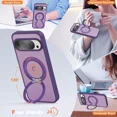 thumbnail image 4 of Compatible with Google Pixel 9/Pixel 9 Pro Case with 360° Magnetic Ring Stand [Compatible with Mag-Safe] Shockproof Translucent Phone Case for Google Pixel 9/Pixel 9 Pro 6.3", 4 of 7