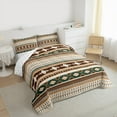 thumbnail image 3 of Homewish Ancient Bohemain Aztec Bedding Comforter Set,Rustic Western Tribal Twin Comforter Sets,Brown Beige Bedding Set For Kids,Luxury Bedroom Decor Reversible,2-Piece, 3 of 8
