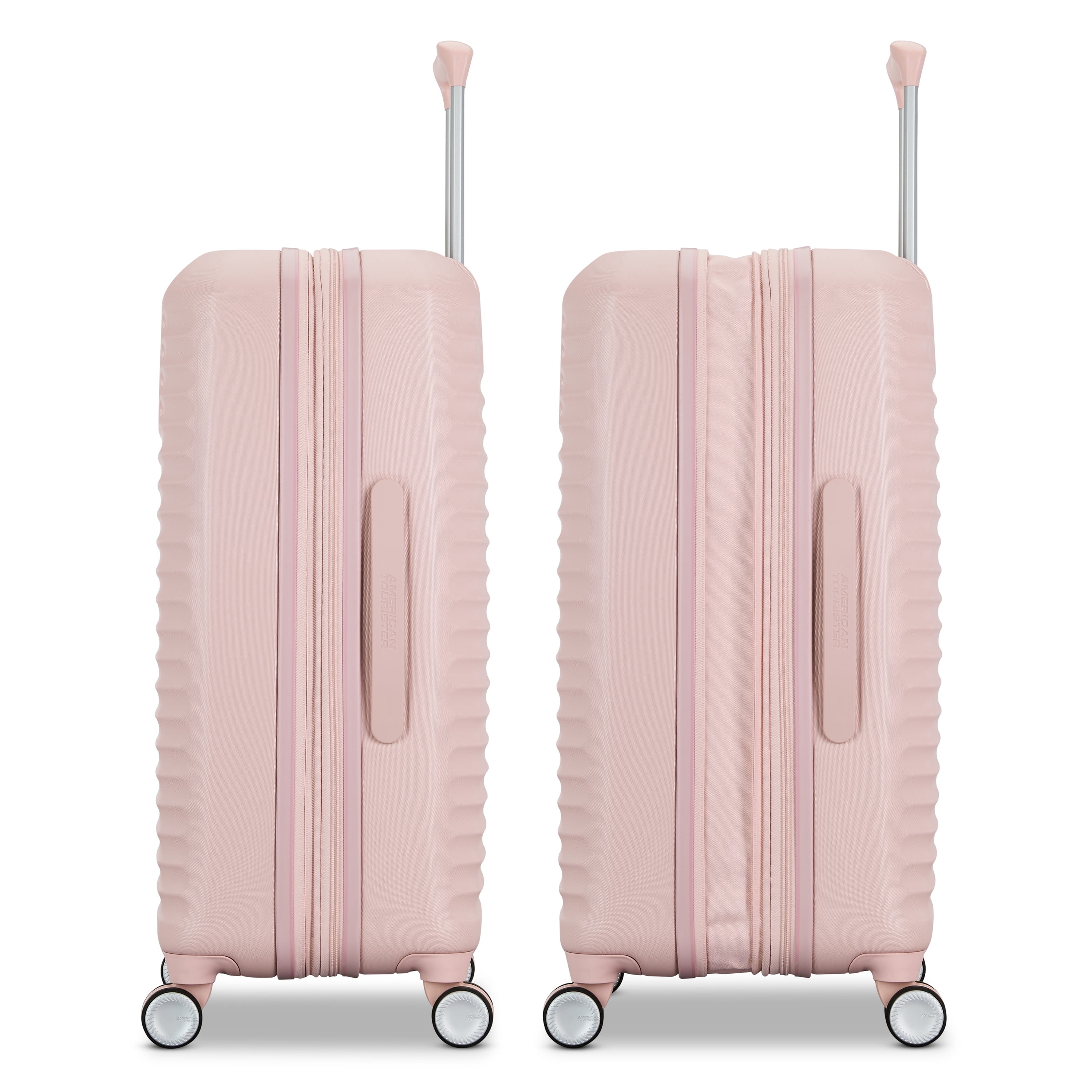 American Tourister Stratum 3.0 Large Hardside Checked Suitcase with Spinner Wheels - Pink Blush