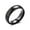 Black-6MM, variant on Mens Plain Dome Titanium Wedding Band Gold Plated Comfort Fit
