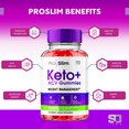 thumbnail image 2 of ProSlim Keto ACV Gummies Vitamin Supplement for Energy Focus and Ketosis Support, 5 Bottle Bundle, 2 of 4