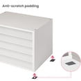 thumbnail image 4 of Ballucci 5 Tier Paper Organizer Letter Tray, Wood Desk File Organizer with Adjustable Shelves, Home Office School Letter/A4 Mail Sorter Magazine Holder - White, 4 of 11