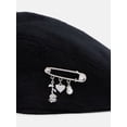 thumbnail image 3 of No Boundaries Women's Newsboy Hat, Black, 3 of 3