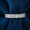 thumbnail image 3 of Oryn Jewelry 14K White Gold Plated Bands - 1.7 Ct Round Cut Moissanite Bands - Moissanite Wedding Band for Women - Valentine’s Proposal Jewelry - Christmas Gift for Her - Gift for Mother, 3 of 6