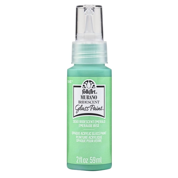 FolkArt Murano Glass Paint - Iridescent Emerald, 2 oz