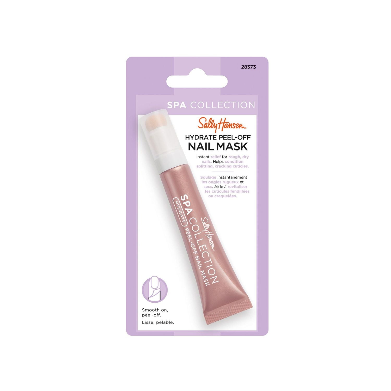 Sally Hansen Masque hydratant pour ongles, enrichi en acide hyaluronique, aide à soigner les cuticules craquelées en adoucissant & en lissant la peau