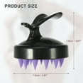 thumbnail image 6 of Unique Bargains Scalp Massager Hair Care Scalp Scrubber Women's Scalp Brush Shower Hair Massager for Clean Black Purple, 6 of 7