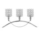 thumbnail image 2 of candelieres de pilar con detalle de cristal 3 brazos Soportes de lámpara de té candeliere candeliere de candeliere Centro de para la decoración de Macarena Candelero de cristal de 3 brazos, 2 of 8
