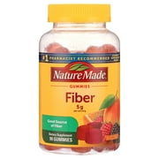 Nature Made Fiber Gummies, Orange & Mixed Berry, 90 Gummies (1.6 g per Gummy)