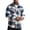 Blue-14, variant on Men's Flannel Shirt Jacket Plaid Wool Blend Flap Pockets Casual Button-Up Shacket
