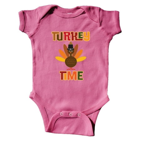 

Inktastic Thanksgiving Turkey Time Gift Baby Boy or Baby Girl Bodysuit