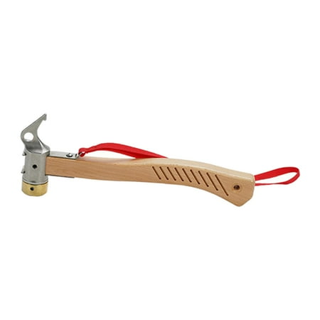 

Portable Peg Wood Handle with Hook Tent Mallet with Tent Stake Remover Stainless Steel Heavy Duty Puller Tool for Climbing Hiking