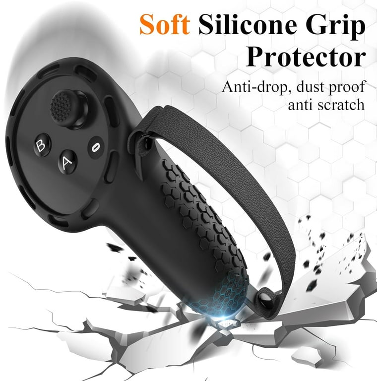 Silicone Grip Cover for Oculus Quest 3, Protector Cover with
