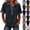 #01 Gray, variant on Soft Loose Fit Tops for Women Short Sleeve Lapel Collar V Neck Shirts Button Front Contrast Denim Cuffs Collar Patchwork Soft Daily Wear Dressy Summer Blouses, #01 Light Purple, L
