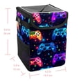 thumbnail image 5 of Game Controller Foldable Car Garbage Can with Lid, Leak-proof, Hanging Storage Bag - Trash Can for Car, Mini Trash Can, 5 of 6