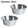 thumbnail image 2 of Stainless Steel Dog and Cat Bowls (2 Pack) - Metal Food and Water Dish 28cm, 2 of 5