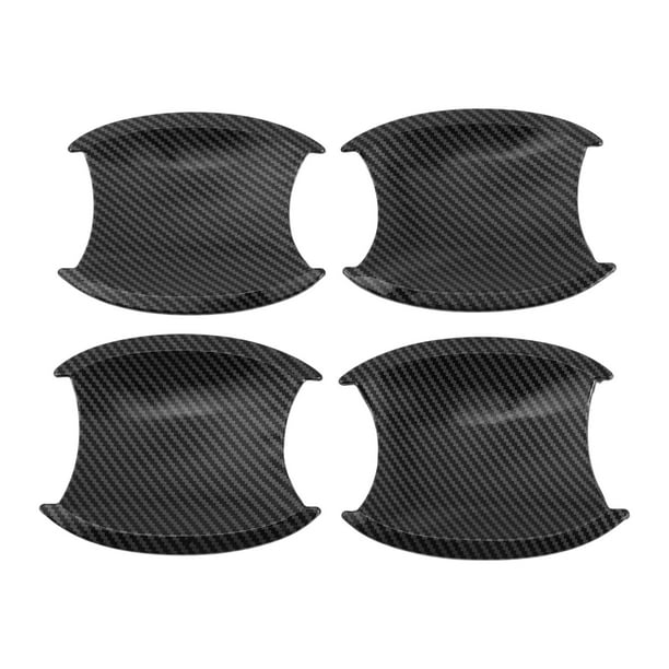 Protector de Taza de Manija de Puerta de Auto Unique Bargains para Honda CR-V CRV 2007-2011 Fibra de Carbono Negra ABS 4 Pzs