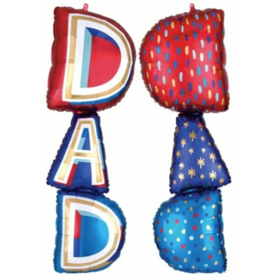 39" DAD BALLOON  Large Shape Foil Mylar Balloon  Party Supplies Decorations Foil Mylar Balloon