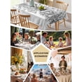 thumbnail image 5 of Black Grey Eucalyptus Leaves Table Cloth, Spring Summer Botanical Floral Waterproof Tablecloth for Rectangle Tables, Reusable Washable Fabric Table Cover for Restaurant Kitchen Dining Tables 60"x120", 5 of 6