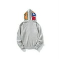 thumbnail image 2 of QJUHUNG Chandail à Capuchon en Coton BAPE Shark Street Camouflage Veste à Double Capuchon CAMO Noir, 2 of 6