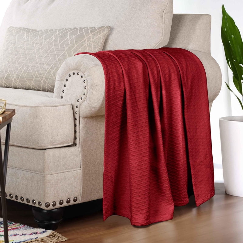 Superior Dobby Weave Cotton Blanket 108" x 100", All Season Bed Blankets, California King, Black