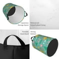 thumbnail image 2 of Sikiie Happy Summer Print Round Dirty Clothes Basket, Waterproof Standing Foldable Storage Basket, for Laundry Room, Bedroom, Bathroom Storage-Small, 2 of 6