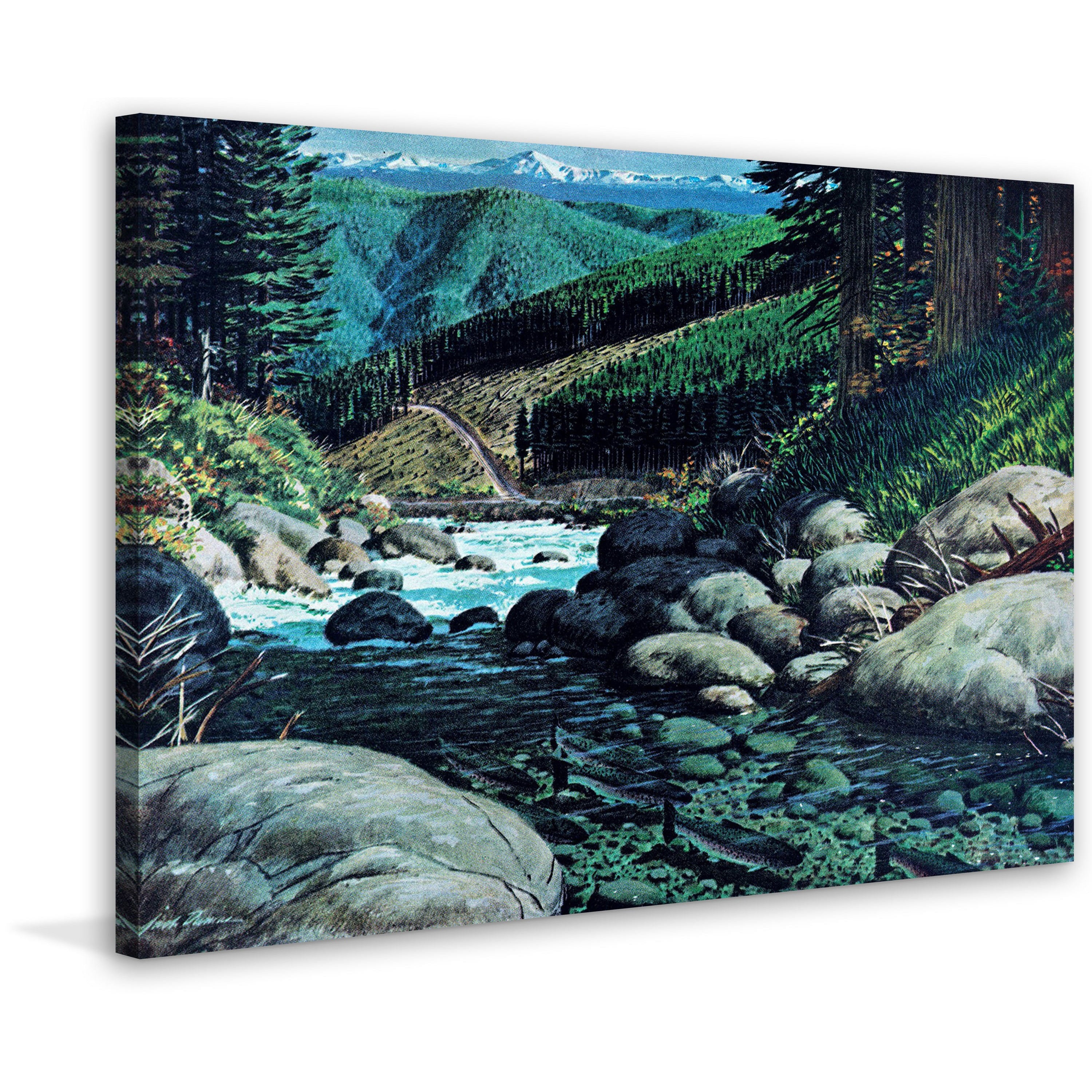 Marmont Hill "Steelhead" Painting Print on Wrapped Canvas