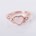 thumbnail image 5 of Heart Shaped Wings Ring Zircon Inlay Rose Gold Silver Base Metal Unisex Design and Gift for Women Heart Jewelry Fashion Ring Statement Ring, 5 of 5