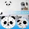 thumbnail image 2 of Wall Clock for Living Room Decor Acrylic Ice Cream Shape Silent Wooden Clock 12.8 in x 10.2 in, 2 of 9