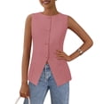 thumbnail image 1 of Chaleco PRETTYGARDEN para Mujer Traje de Verano Color Rosa Oscuro, 1 of 8