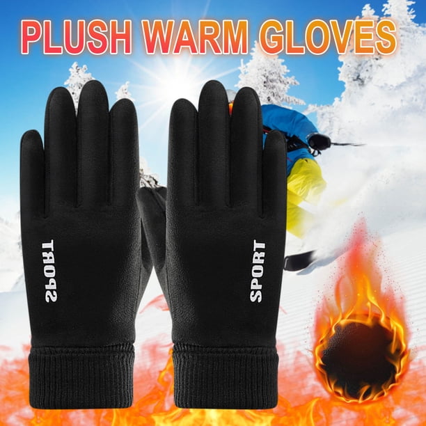 Guantes Cálidos de Invierno | Guantes de Exterior para Mujer con Forro Polar Grueso y Resistente Al Viento | Tejido de Terciopelo para Buceo | Guantes Aislantes para Esquí, Ciclismo, Senderismo y Run