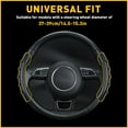 thumbnail image 2 of Steering Wheel Cover Carbon Fiber Universal Car Steering Wheel Booster Cover Non-Slip Accessories Pack of 2, 2 of 11