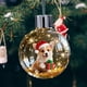thumbnail image 5 of Adornos navideños de nieve para perros | Bola de cristal con figuras de cachorros con atuendo festivo | Varias razas, incluyendo pastor alemán, chihuahua, maltés y corgi | Adorno navideño para árbol, 5 of 6