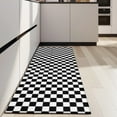 thumbnail image 4 of Black and White Checkered Pattern Kitchen Rug Mat,Kitchen Runner Rugs Non Skid Washable,Decorative Kitchen Floor Mats for Kitchen,Sink,Laundry,17"X47", 4 of 5