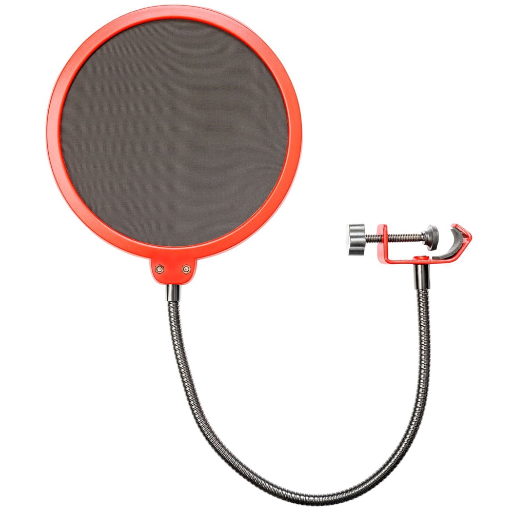 Audio-Technica (AT2035) Large Diaphragm Studio Condenser Microphone Bundle + Universal Pop Filter Wind Screen w/Stand Clip + 10’ Premier Series XLR Male - Female 16AWG Cable + Microphone Shock Moun