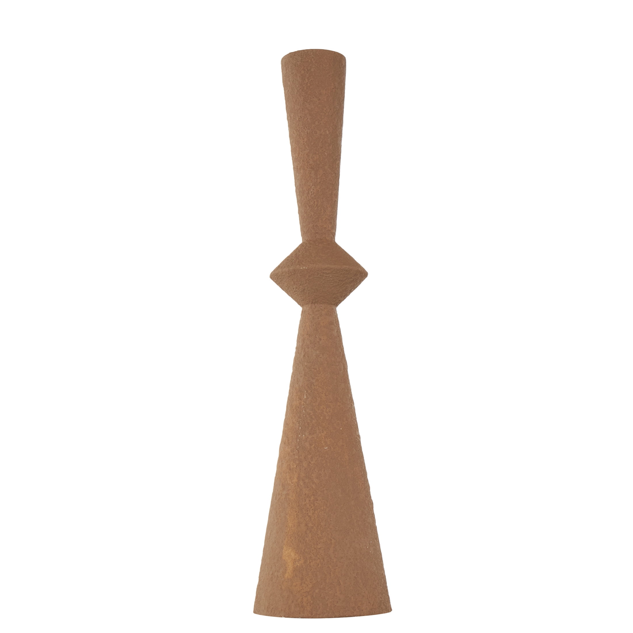 DecMode 27" Art Deco Fluted Brown Metal Vase