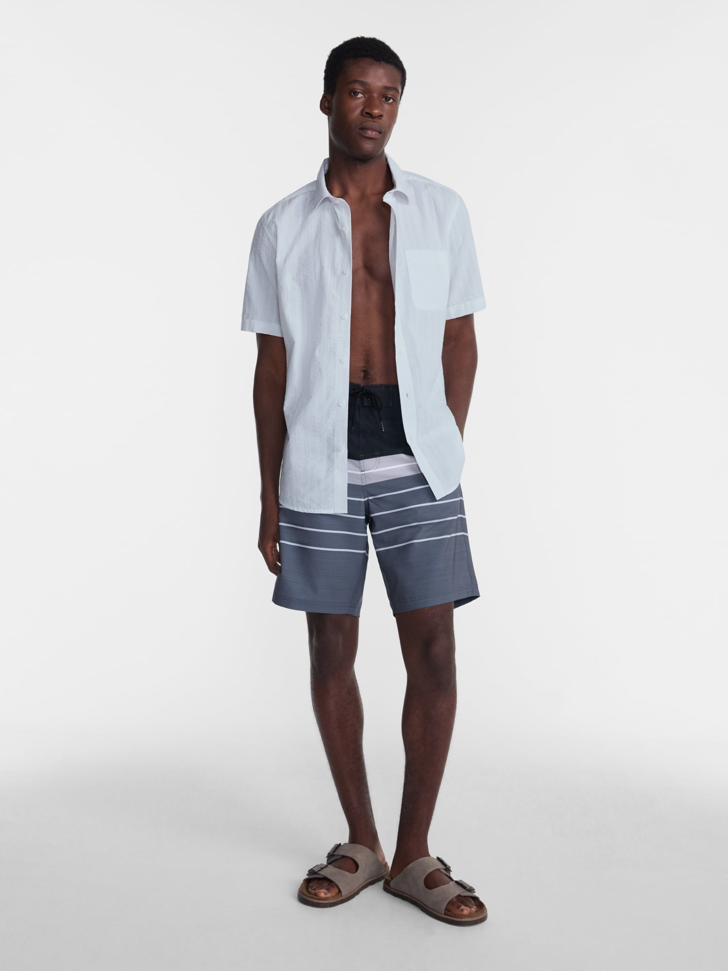 George Men's and Big Men's E-Board Swim Trunks with UPF 50+, 9" Inseam, Sizes S-3XL