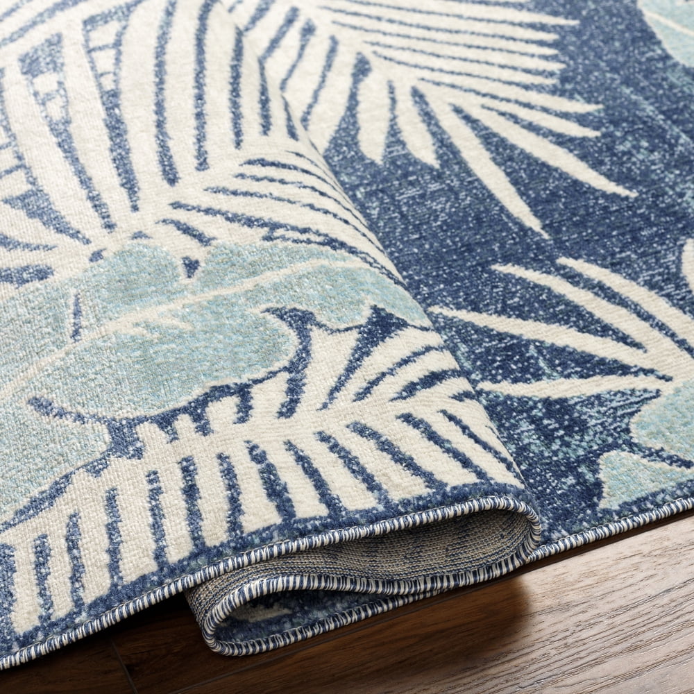 Livabliss Outdoor Rugs, 7x9 Bodrum Coastal Tan Area Rug for Patio, Porch, Deck, Backyard, Waterproof Indoor Outdoor Carpet (6'11" x 9')