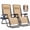 Khaki, variant on Zero Gravity Chairs Set of 2, Folding Lounge Recliner Chair