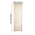 thumbnail image 3 of Dongrere 1 Panel Vintage Floral Lace Sheer Window Curtain Rod Pocket Light Filtering Drape for Bedroom Living Room Decor, 55.1x39.4 Inch, Beige, 3 of 6
