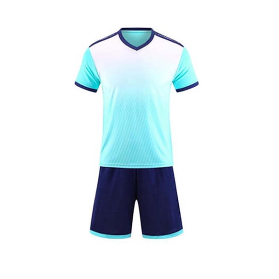 Fnooota Boys Athletic Outfit Sets Size 8, Basketball Short Sleeve Summer 2 Piece Kids Clothing Sets Sky Blue Size 8