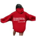 thumbnail image 7 of Oversized Sweatshirt for Women Winter Fall Comfy Hooded Long-sleeved Rolled One Shoulder with Pocket Graphiprint Hoodie Cotton Hoodies(Red,XXL), 7 of 7