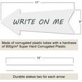 thumbnail image 2 of GIXUSIL 6 Pack Blank Arrow Yard Signs with Stakes,White Wedding Directional Yard Sign Arrow Party This Way Signs for Weddings, Birthday Party, Guidepost Decorations, 17 x 6 inches, 2 of 7