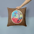thumbnail image 2 of Carolines Treasures 7120PW1414 Lady with her Boston Terrier Fabric Decorative Pillow  14Hx14W multicolor, 2 of 4