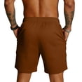 thumbnail image 4 of Fabrcox Men's Bermuda Shorts Quick Drying Basket Ball Shorts Drawstring Big and Tall Outdoor Camping Going Out Mens Athletic Shorts with Pockets Brown XXL, 4 of 4