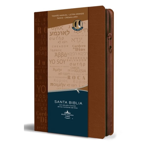 Pre-Owned Biblia Rvr 1960 Letra Grande TamañO Manual Canela Nombres De Dios íNdice