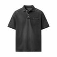 thumbnail image 5 of Goodtrade8 Mens Button down Shirts Short Sleeve Polo Dress Shirts Casual Pockets Summer Collar Outfits Work T-Shirts for Men Gift for Men, 5 of 7